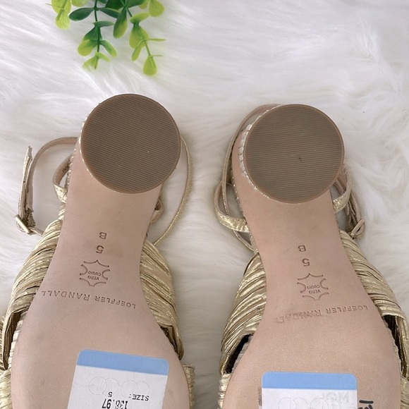 Loeffler Randall “Camellia” Gold Pleated Bow Heel - Picture 10 of 11